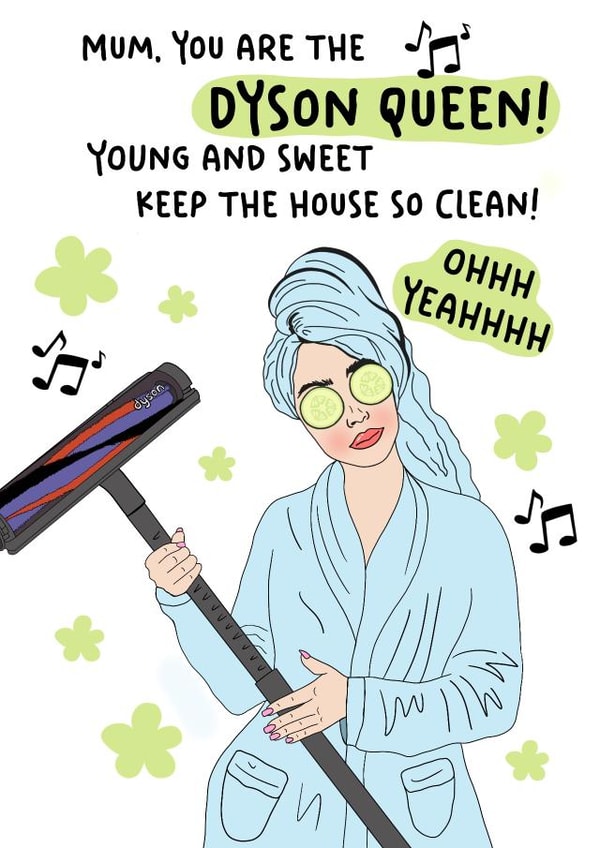 Mum dyson ABBA card created by Jungle Beat Creations