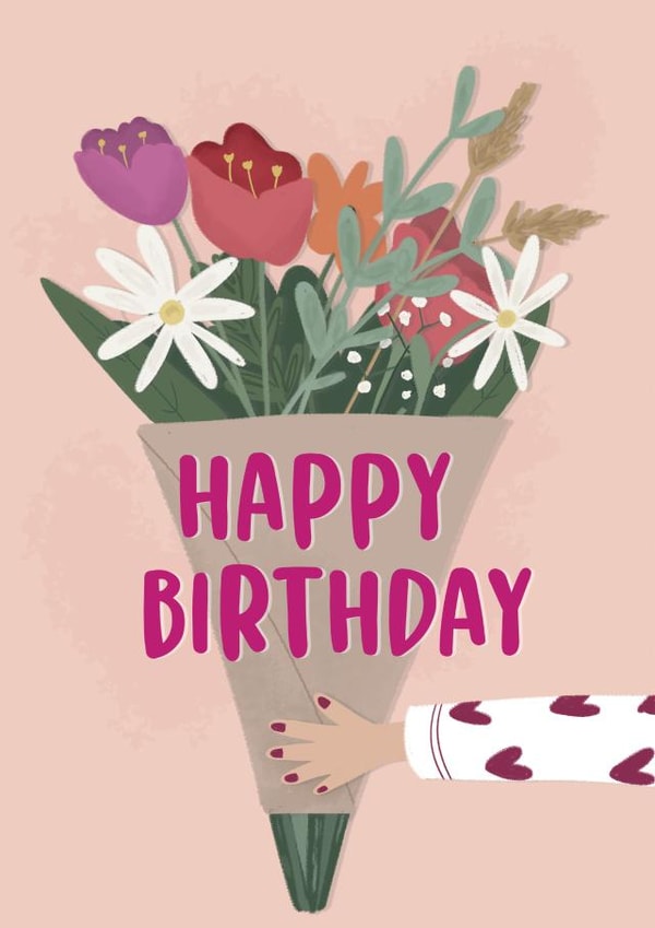 Bouquet Of Flowers On Her Birthday created by Violet Moon