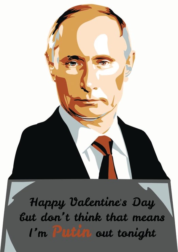 Tongue in cheek funny Valentin's day card created by Total Bad Cards