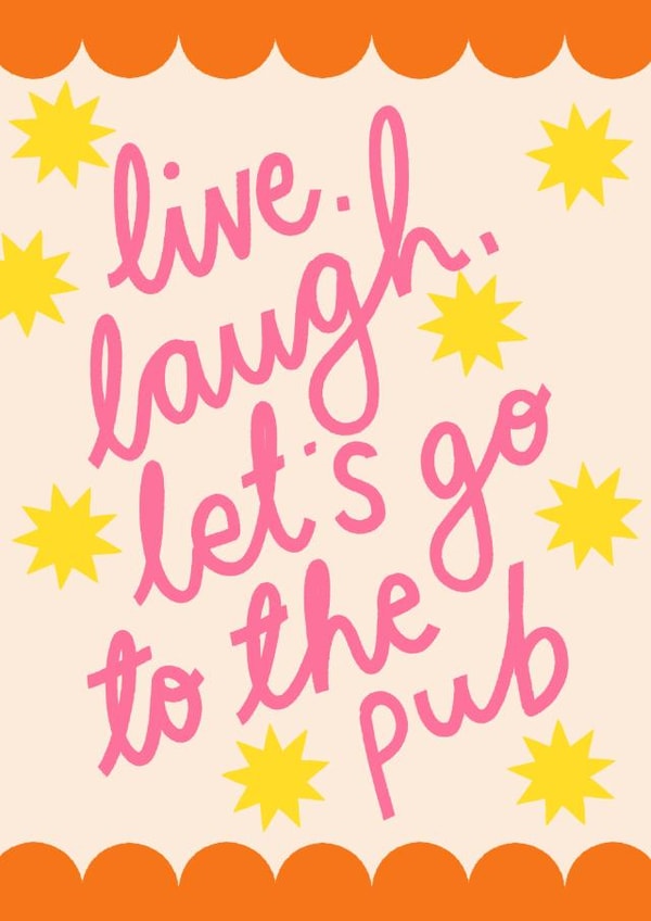Galentines Card - Let's Go To The Pub - Card for Best Friend created by Emmy Lupin Studio 