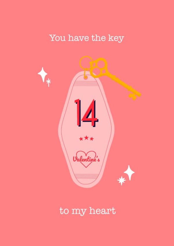 Pretty valentine's card - key to my heart created by Rhiannon Young