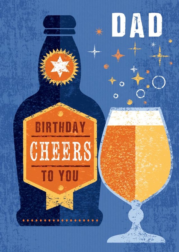Classic birthday card - Dad - Beer created by 0nly Me!