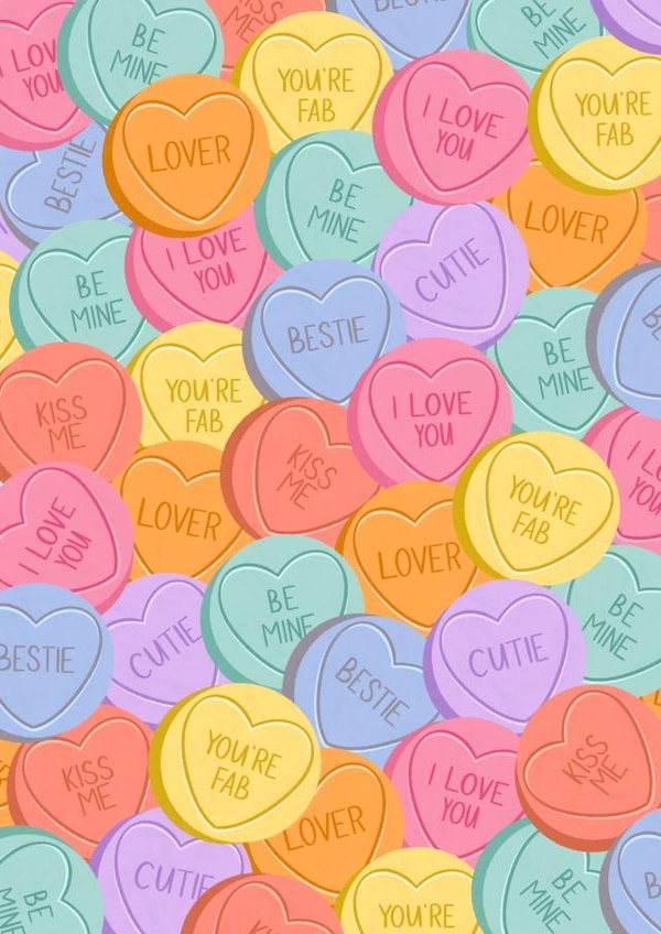 Cute Love Hearts Valentines Card for Partner or Bestie created by Sarah Cowan