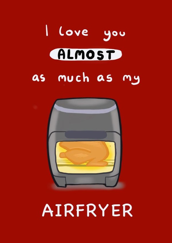 Funny Love Airfryer Card created by Hoobynoo