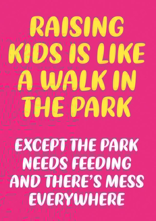 Funny Mother's Day Card - A Walk in the Park created by Dean Morris Cards