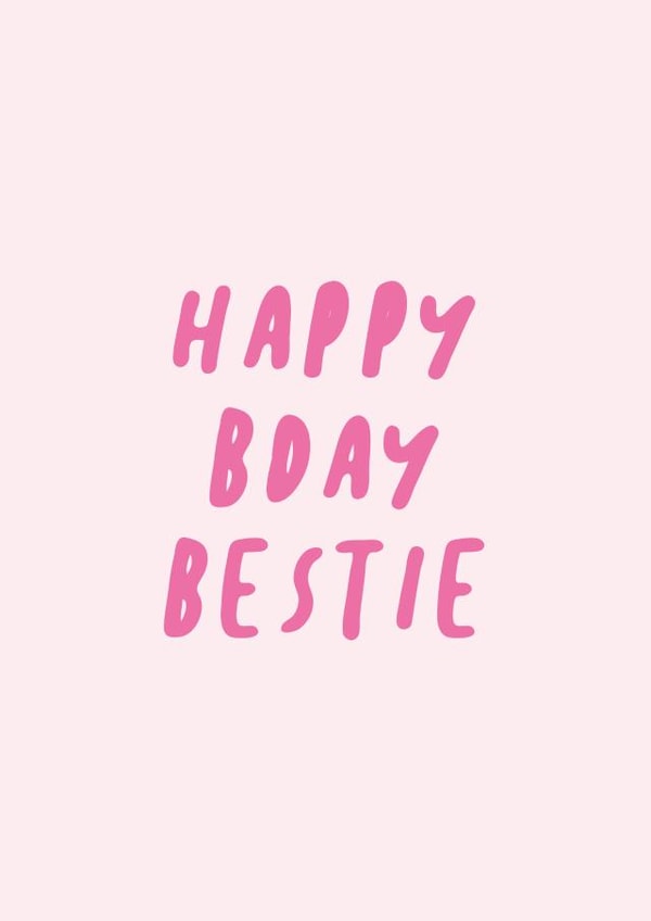 Cute Birthday Card - Bday Bestie - Bestfriend created by EK DESIGN