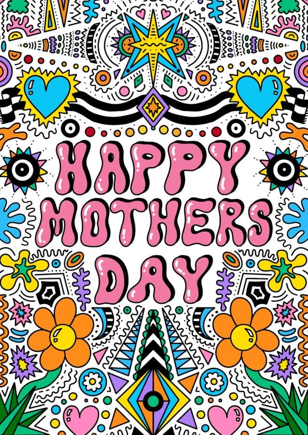 Joyful Mothers Day card - Happy Mothers Day created by Ailish Beadle