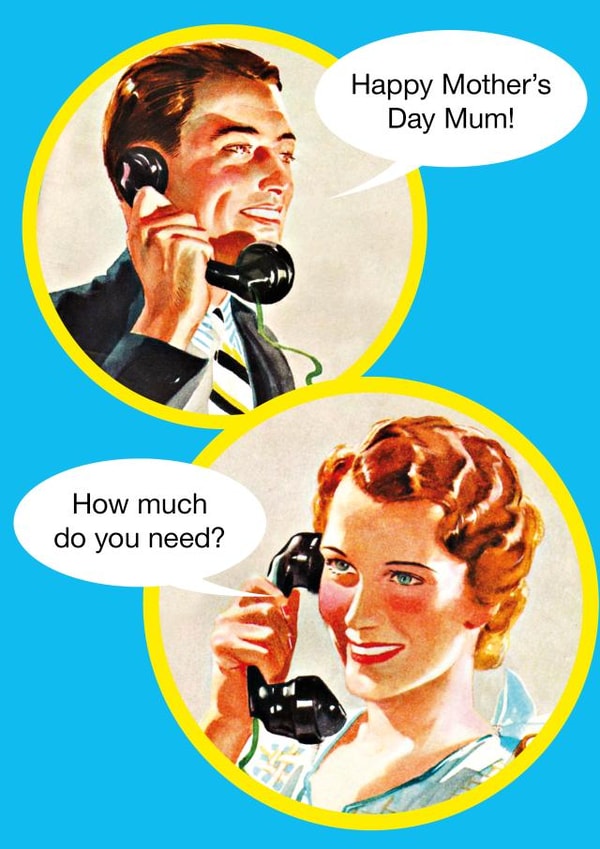 Funny Mothers Day Card - Money phone call created by kissmekwik