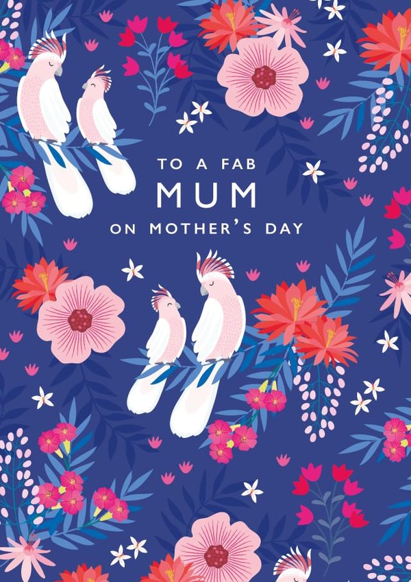 Pretty Mother's Day Card - Cute - Tropical Birds created by Klara Hawkins