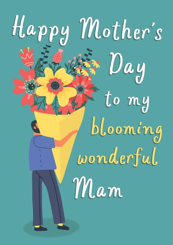 Sweet Mother's Day card from Son - Blooming wonderful Mam created by This is Awesome