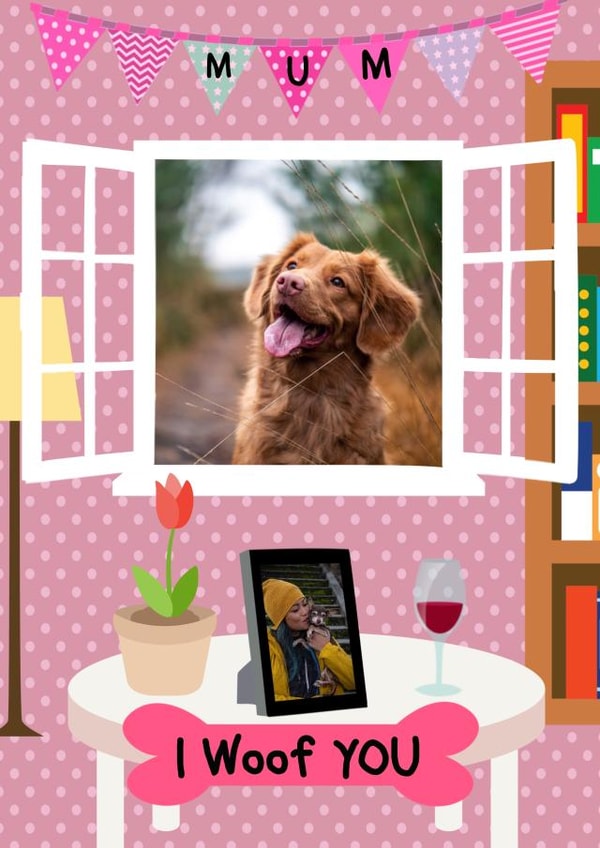 DOG MUM Birthday Personalised Photo Card 15472 created by Kerrylovescards