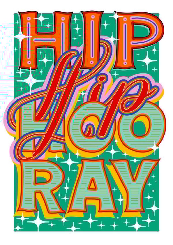 Hip Hip Hooray Celebration Congratulations Card created by Daisy Cann