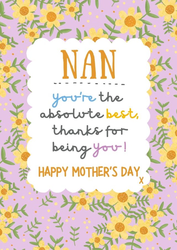 Pretty Mother's Day card - Nan - From the Heart created by Rebecca Handy