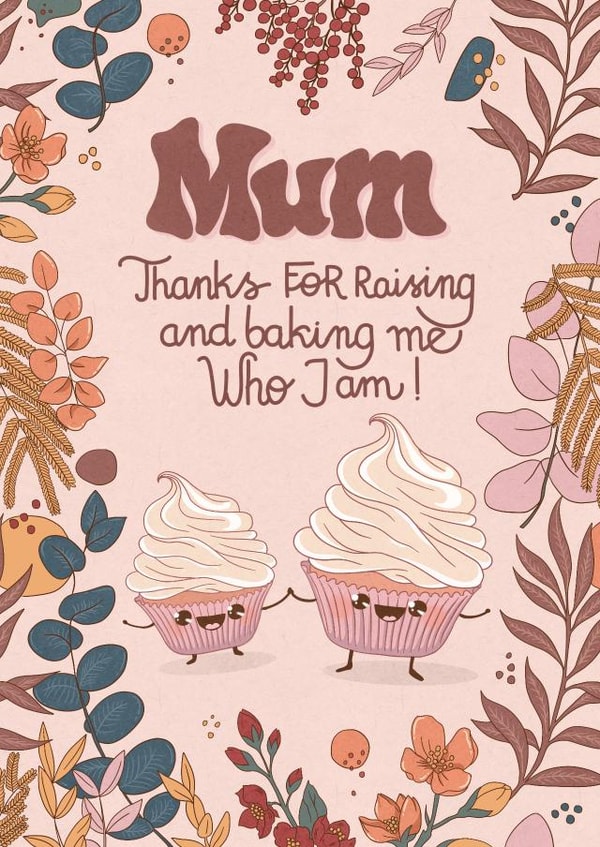 Cute cupcakes, a Mother’s Day/birthday card for a Baking Queen created by Kasia Cards