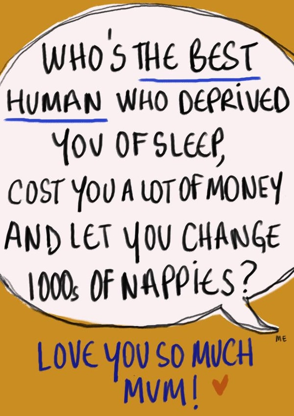 Fun Mother´s day Card - Fun Birthday Card for Mum - New Mum Birthday Card created by Yolidoo