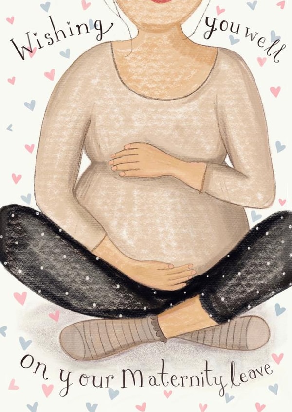 Cute Maternity Leave Card - Yoga created by Love Lucy Illustration