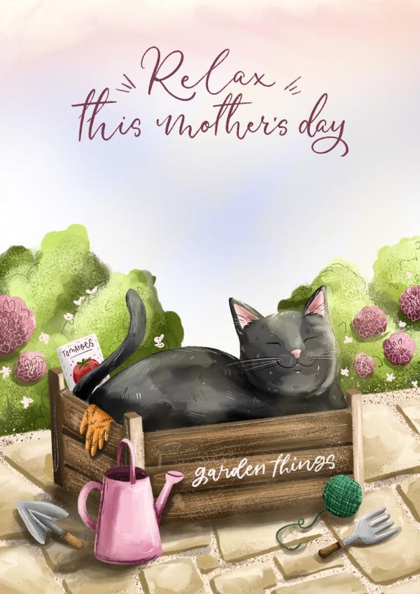 Gardening Cat Mother's Day Card created by Alexandra Hammatt
