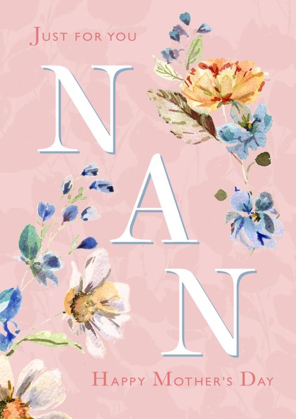 Traditional Mother's Day card - Nan - Floral | thortful