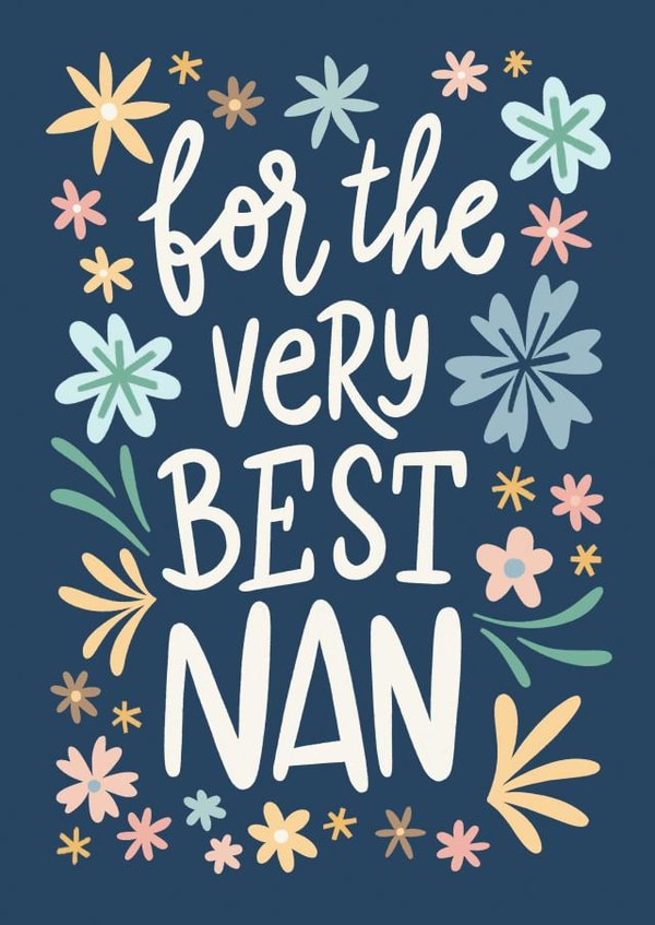 Cute Mother's Day Card - The Very Best Nan created by Natalia Gonzalez