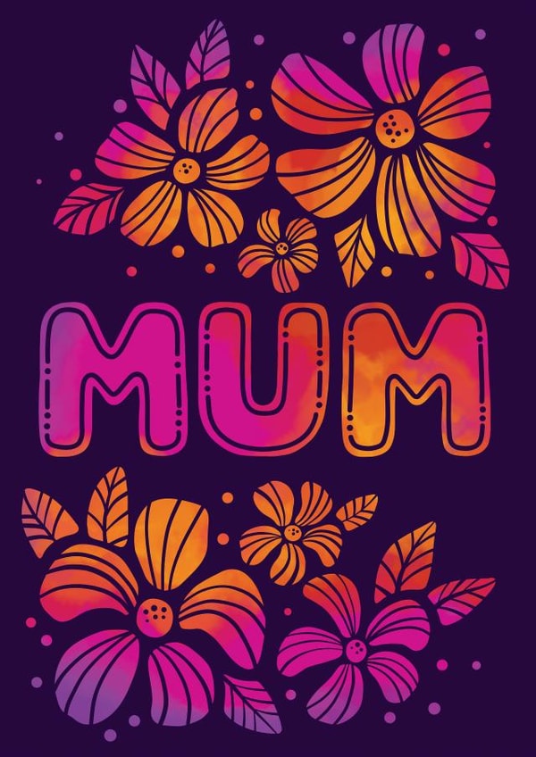 A beautiful, modern, floral Mother’s Day card. created by Ellie Newbury
