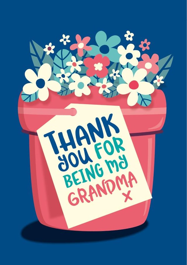 Heartfelt Mother’s Day Card for Gran or Granny - Thank you for being my Grandma created by The Typecast Gallery