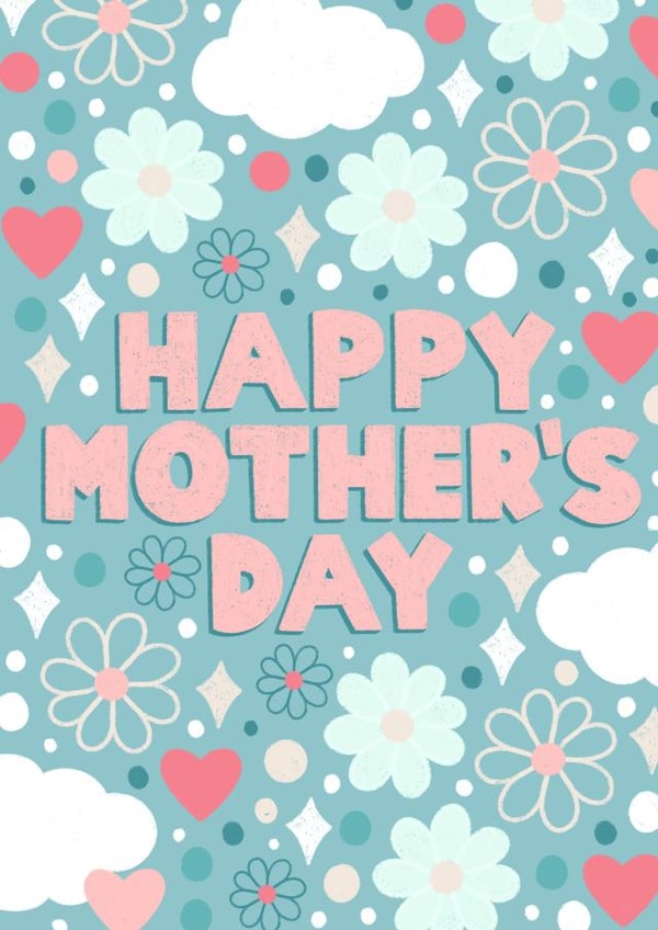 Pretty Mother’s Day Card For Mum - Floral and Hearts - Happy Mother’s Day created by This Gal Designs