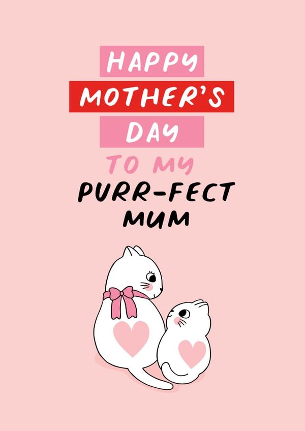 Cute Mother's Day card to my perfect mum created by Superlush Cards