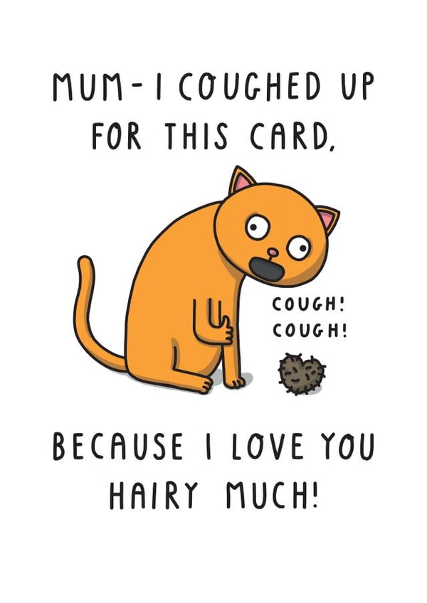 Funny Mother's Day Card - Mum - I Love You Hairy Much! created by mungo and shoddy