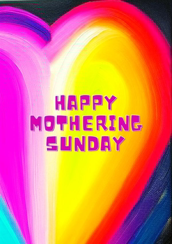 Fun LGBTA+ Rainbow Heart for Mother's Day - Happy Mothering Sunday created by Octomokney and Sponge