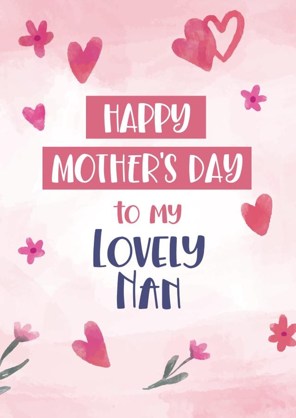 Cute Mother's Day Card - Lovely Nan created by Geordies Love Gin