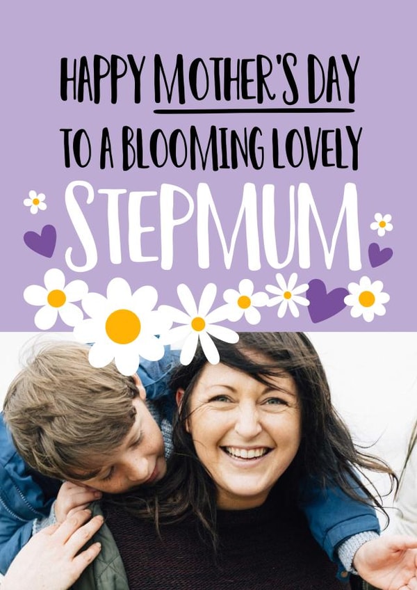 Lovely  Stepmum Mothers Day Personalised Photo Card 20561 created by Superlush Cards