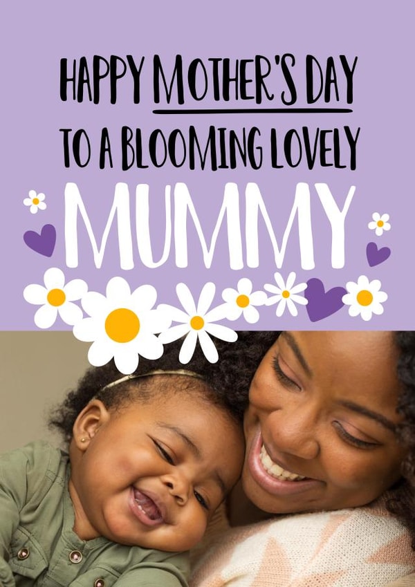 Mummy Lovely Mothers Day Personalised Photo Card 20562 created by Superlush Cards