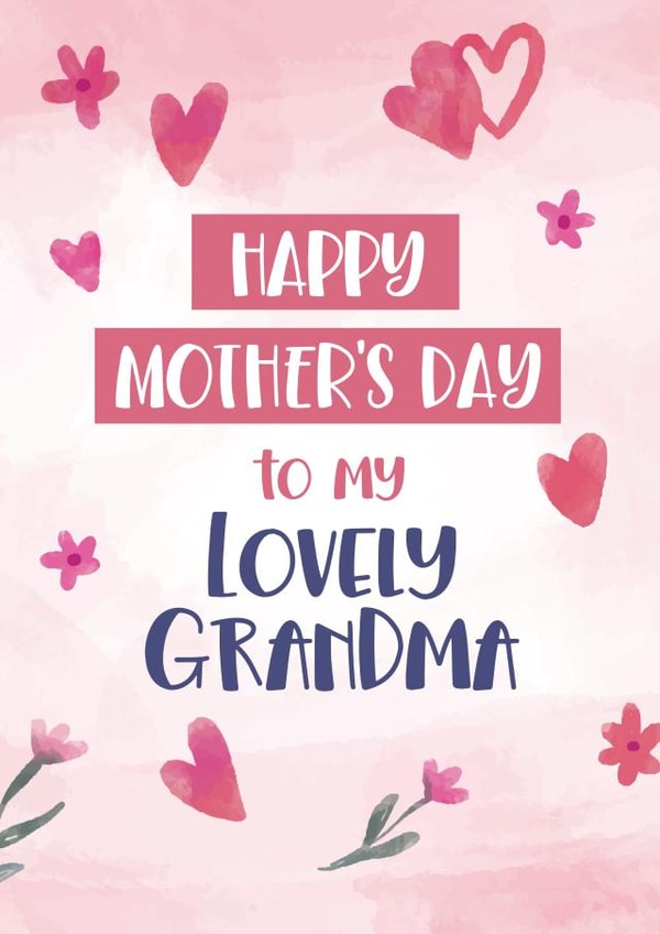 Cute Mother's Day Card - Lovely Grandma - Floral created by Geordies Love Gin