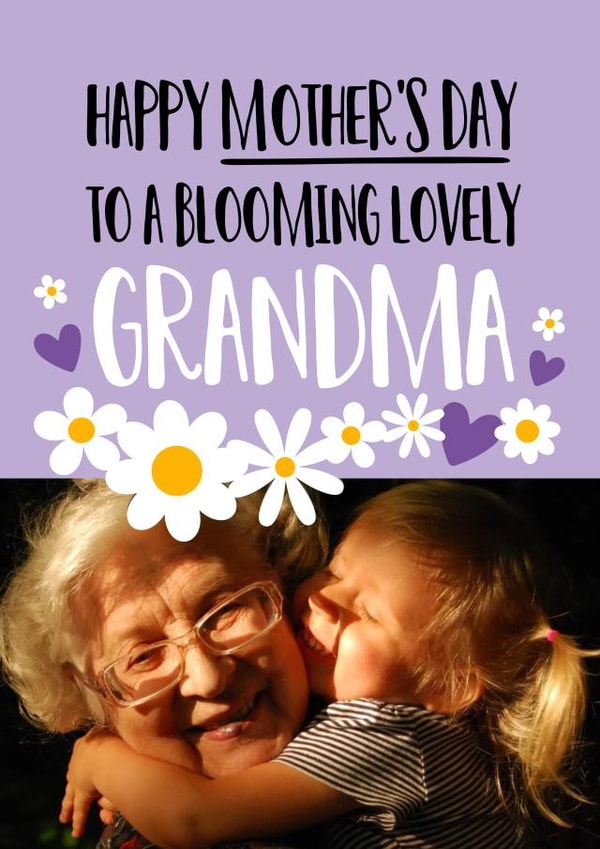 Grandma Lovely Mothers Day Personalised Photo Card 20563 created by Superlush Cards