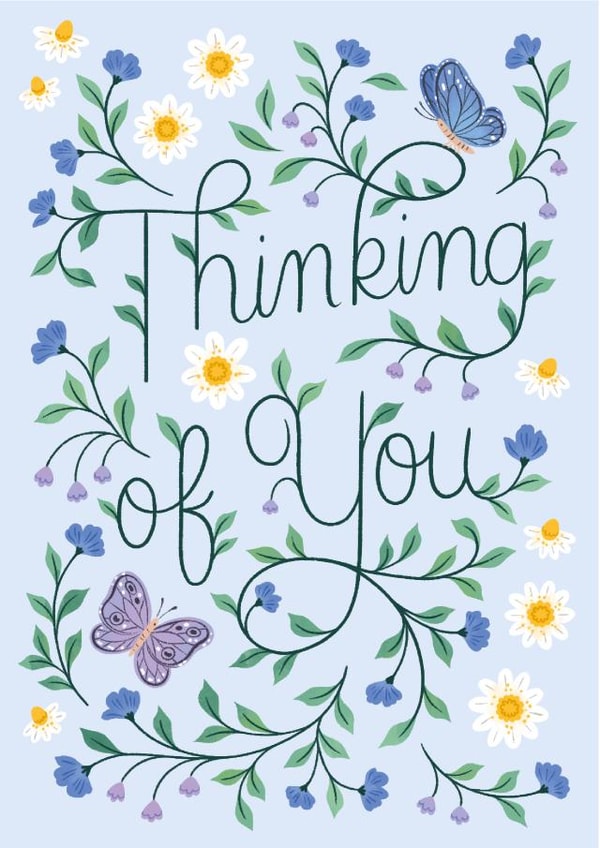 Thinking Of You | Sympathy Card | Butterflies | Pretty | Sorry for your loss created by Ricicle Cards