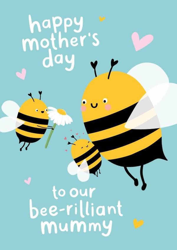 Cute Mother's Day Card - Our Bee-rilliant Mummy created by Macie Dot Doodles