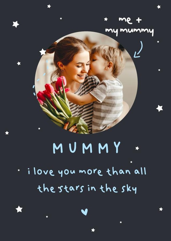 Cute Mother's Day Card - Mummy - Stars in the Sky created by LynseyLovez