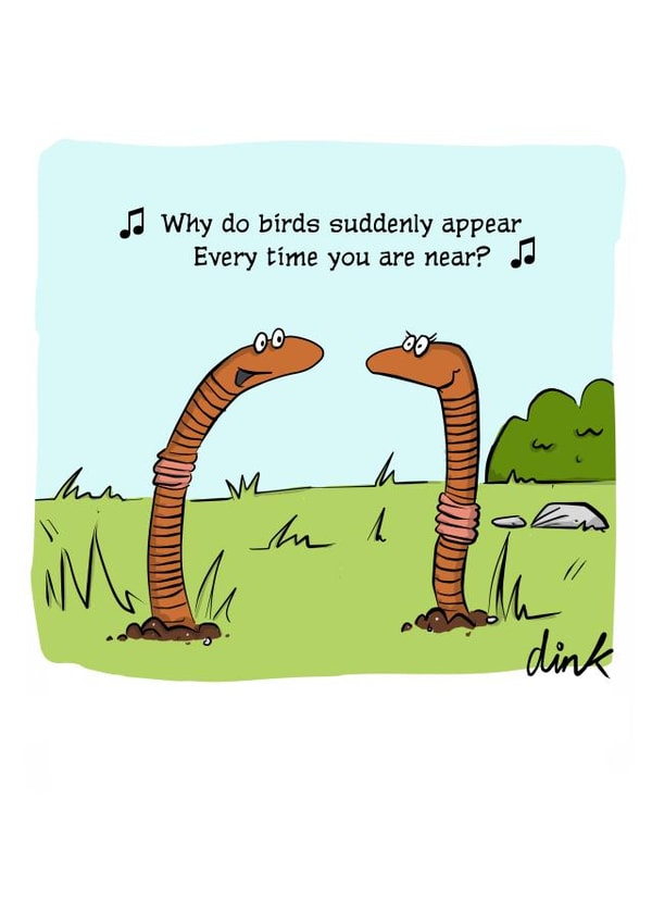 Funny romantic song cartoon card featuring the famous song 'Close to you' created by Chris Williams