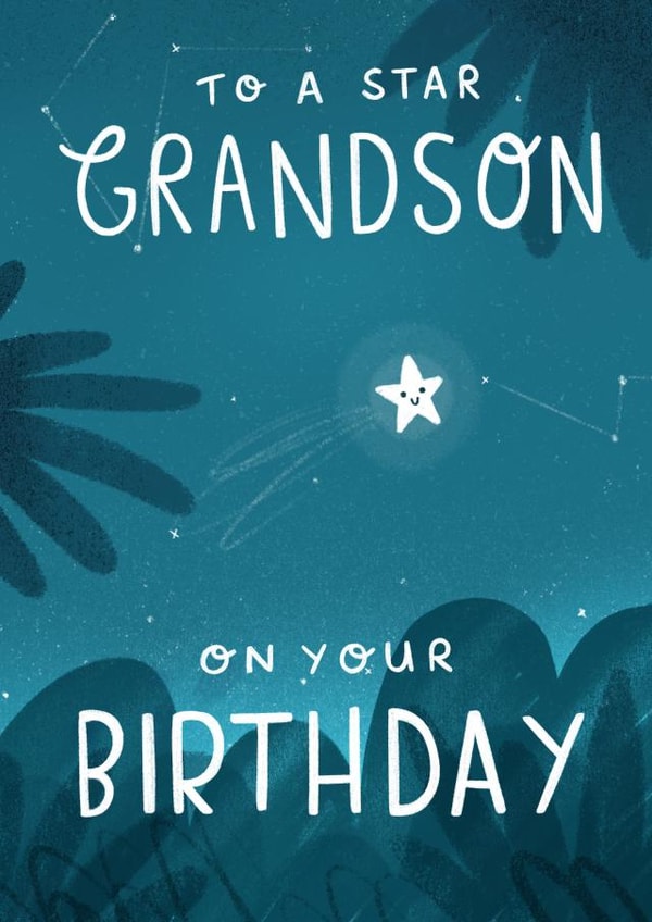 Cute Birthday Card - Space - Grandson created by Pilea Press