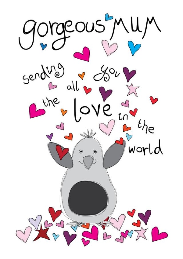 Cute Mother's Day Card - Gorgeous Mum - Penguin created by Paperlicious