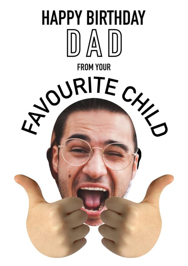 Birthday card for dad  Funny dad card Personalised Photo Card 48670 created by Wonder illustration