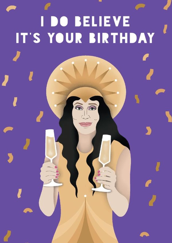 Celebrity Birthday Card - Cher - Music created by Lucy Maggie Designs
