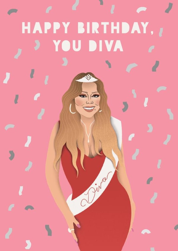 Celebrity Birthday Card - Mariah Carey - Music created by Lucy Maggie Designs