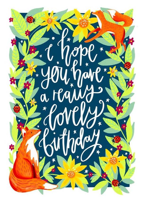 Fun Foxy Birthday Card For Nature Loving Friend created by The Sunshine Bindery