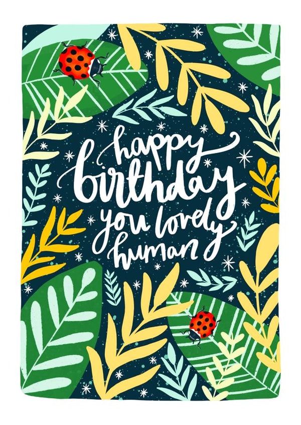 Nature Inspired Birthday Card For Your Lovely Human In Your Life created by The Sunshine Bindery