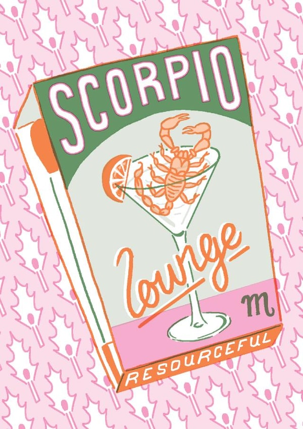 Fun Birthday Card - Scorpio - October and November created by Jacqueline Colley
