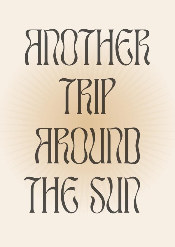 Boho Birthday Card for Her - Bohemian Minimalist Aesthetic created by LA VIE GRISE