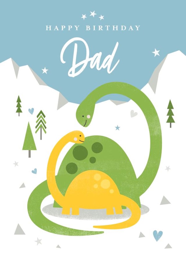 Dinosaur Dad birthday card. created by Katy Clemmans