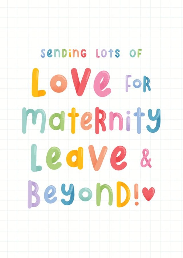 Maternity Leave Card - Sending Lots of Love created by Joanne Hawker