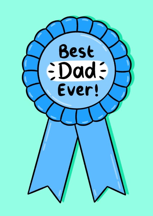 Best Dad Ever! Perfect fathers day or birthday card for the best dad ever! created by Holly Murray Doodles